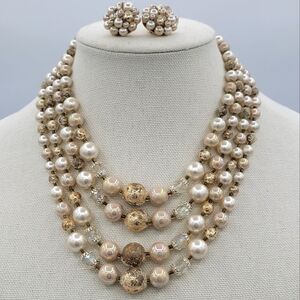 Vintage Japan Necklace & Earrings #2333